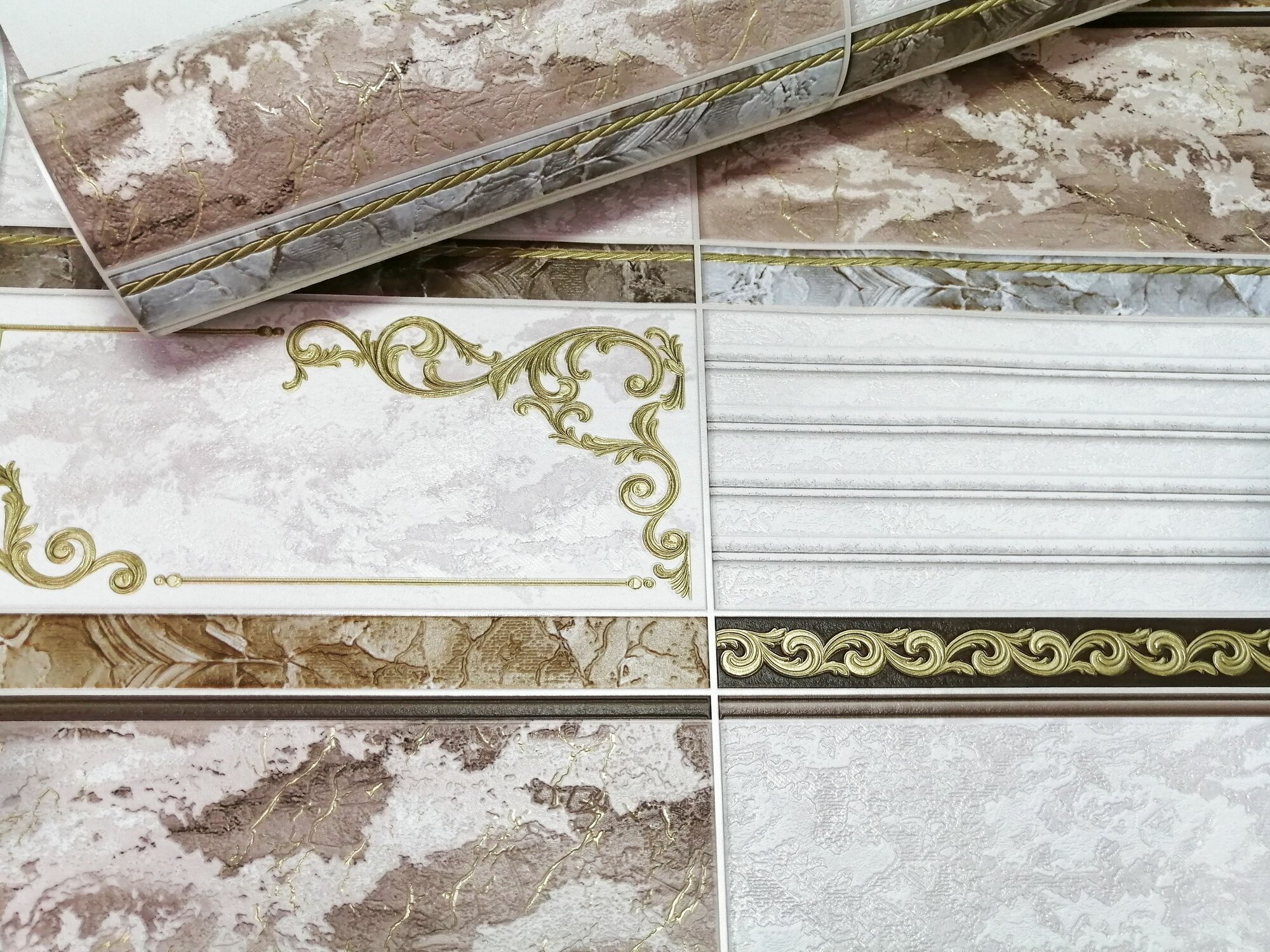 757727-01 Обои виниловые для коридора моющиеся Лавр коричневый 053*10м