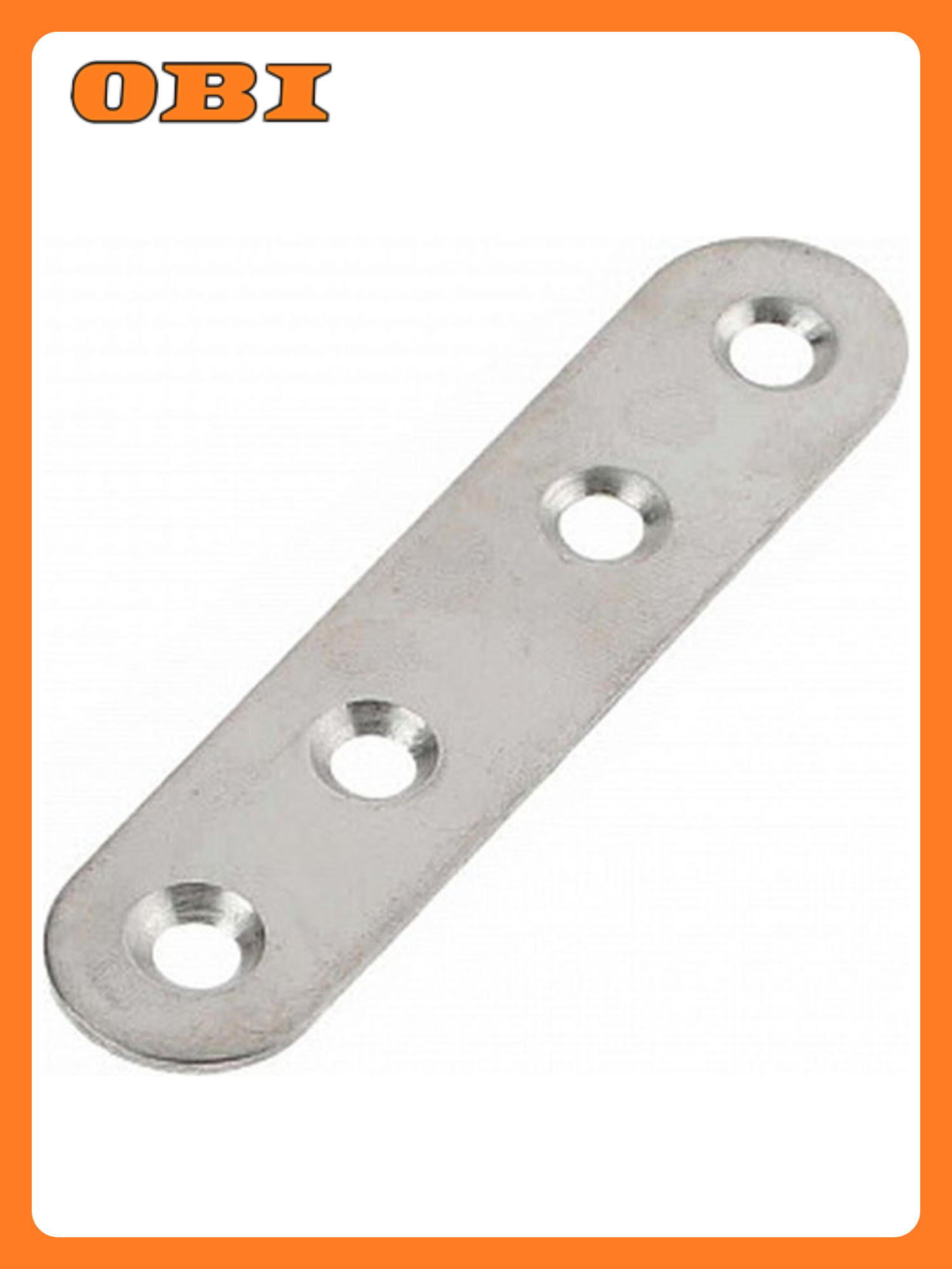 Пластина крепежная Tech-KREP оцинкованная сталь 100x17x2 мм