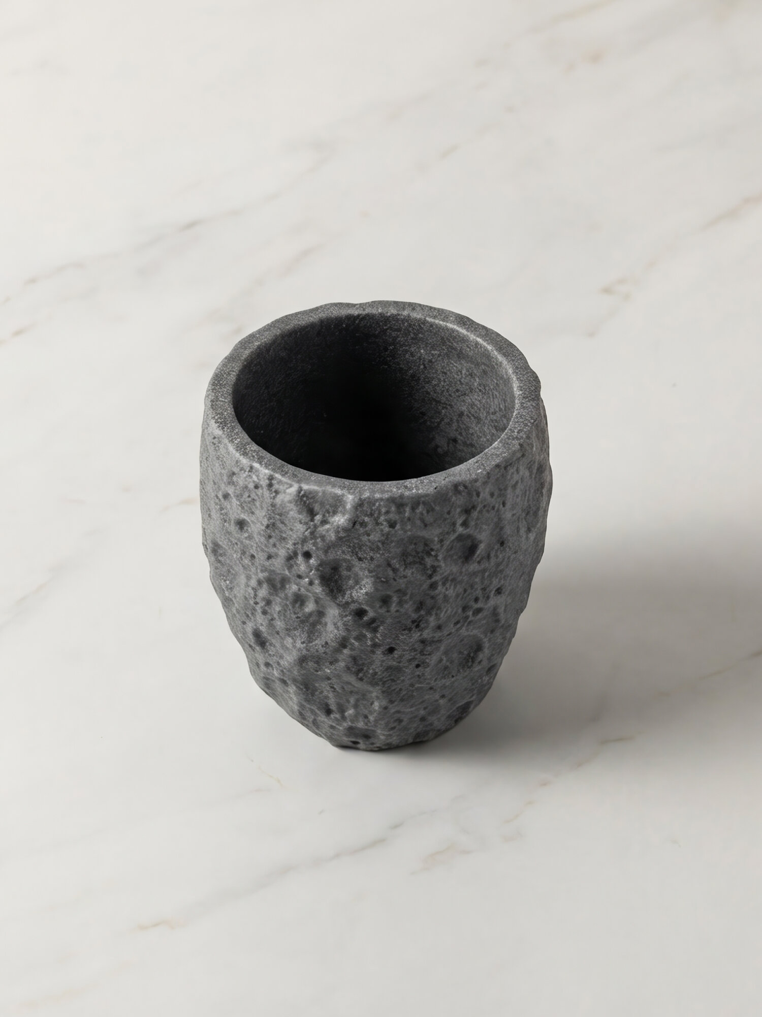 Стакан для зубных щеток для ванной комнаты PERFECTO LINEA Moon Stone серый (35-384462) — фото 1