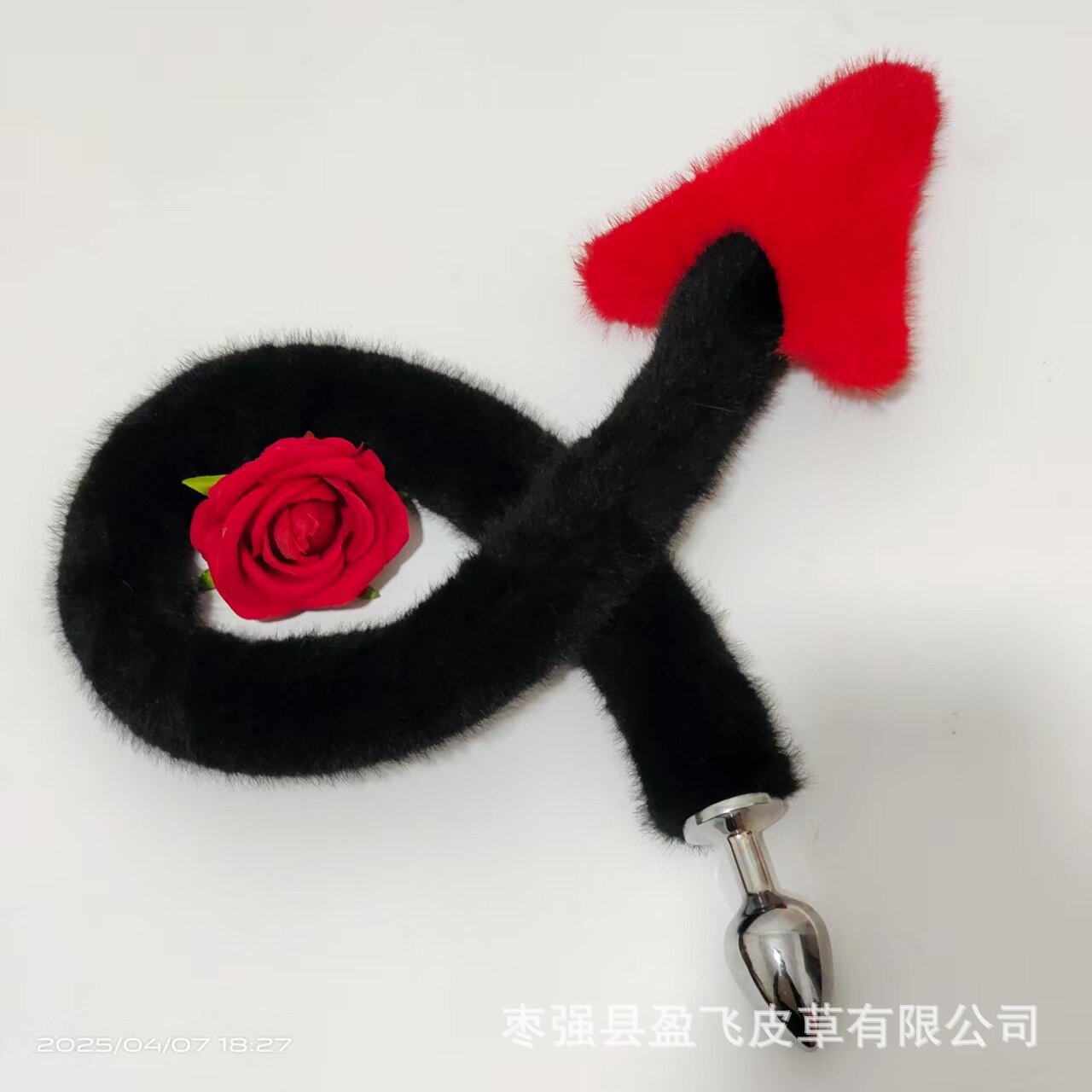 Анальная пробка с хвостом дьявола, плюшевый хвост, SM секс-игрушка, мягкий хвост, косплей-игрушка (дропшиппинг) Red