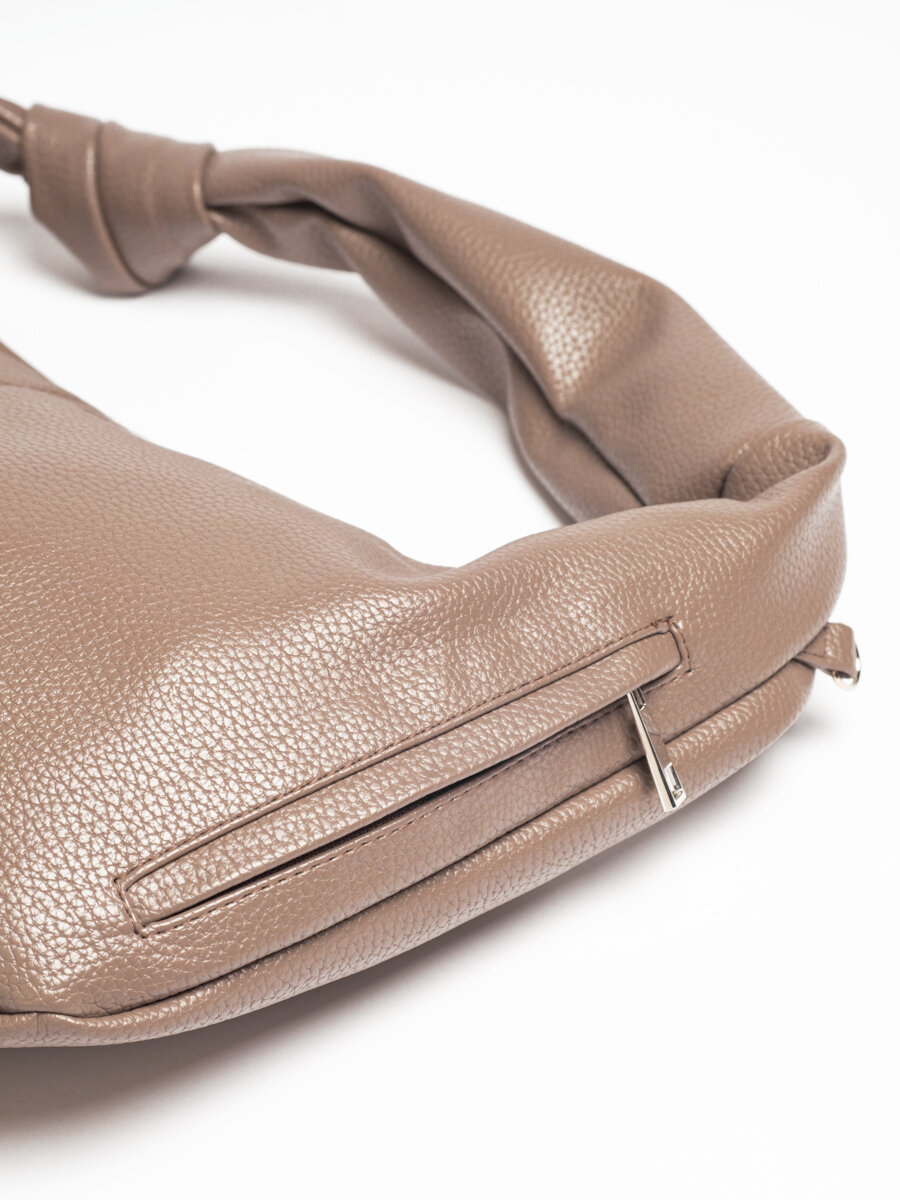 Сумка хобо Vittoria Vicci, фактура зернистая, мокко — фото 1