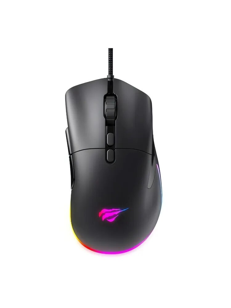 Игровая мышь Havit MS954, проводная, оптическая, 7 клавиш, RGB-подсветкой, черная