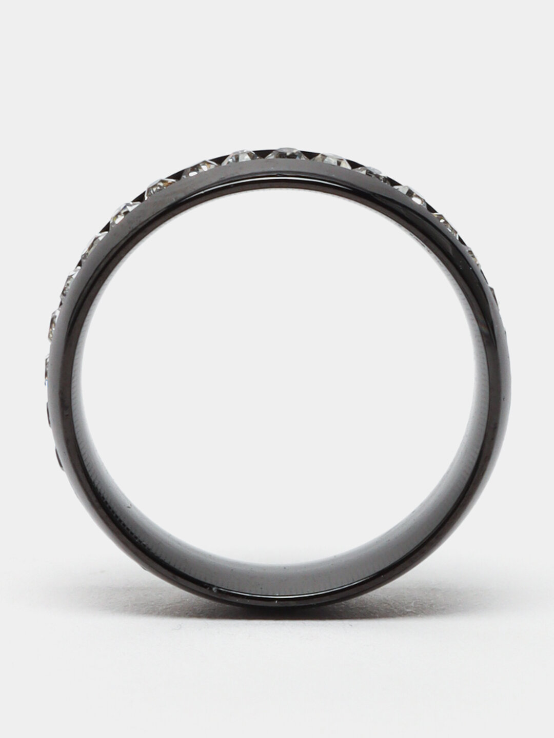 Кольцо обручальное, размер 16, черный — фото 1