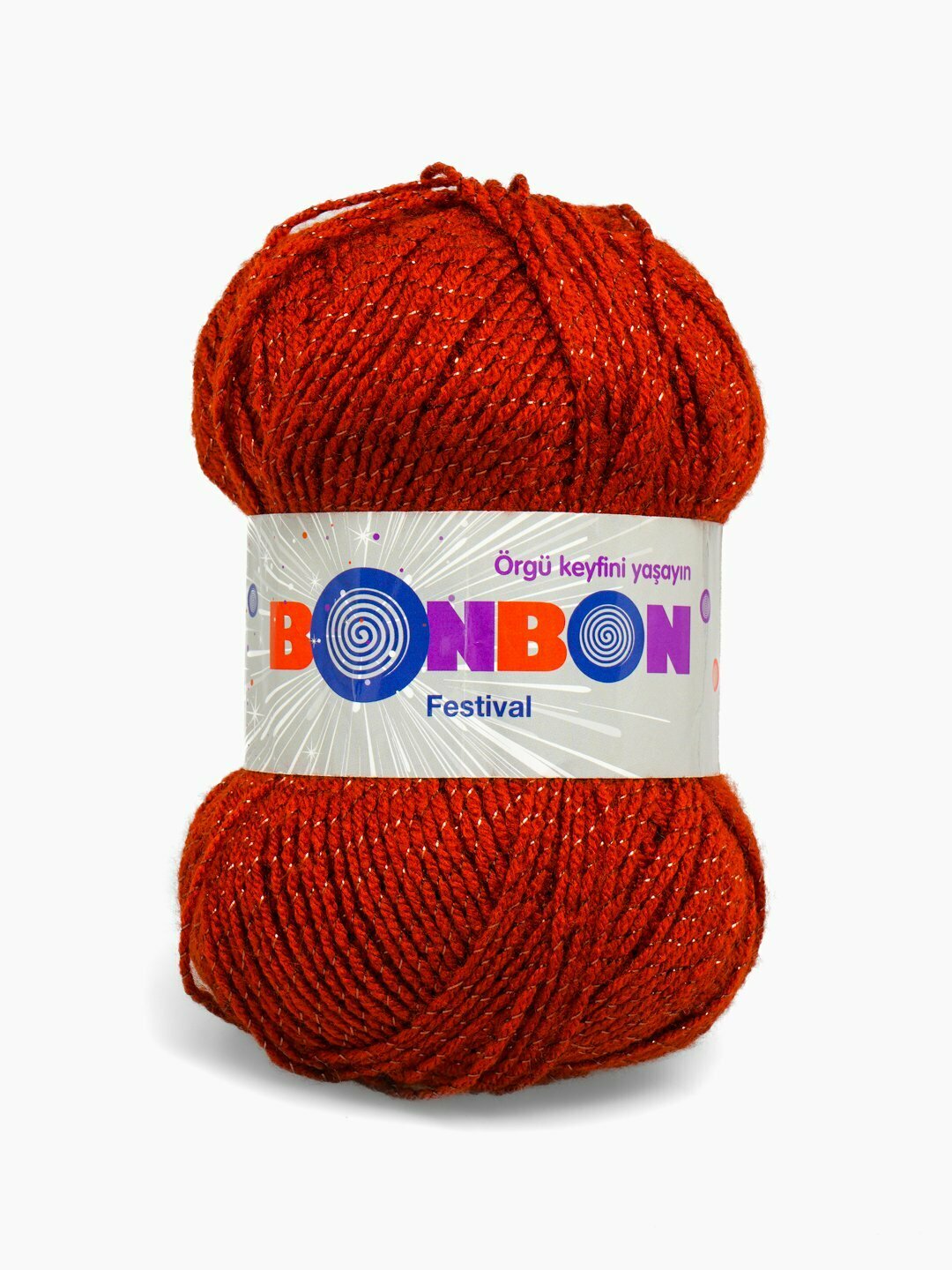 Нити для вязания "BonBon Festival", акрил 100%, с люрексом, 300м