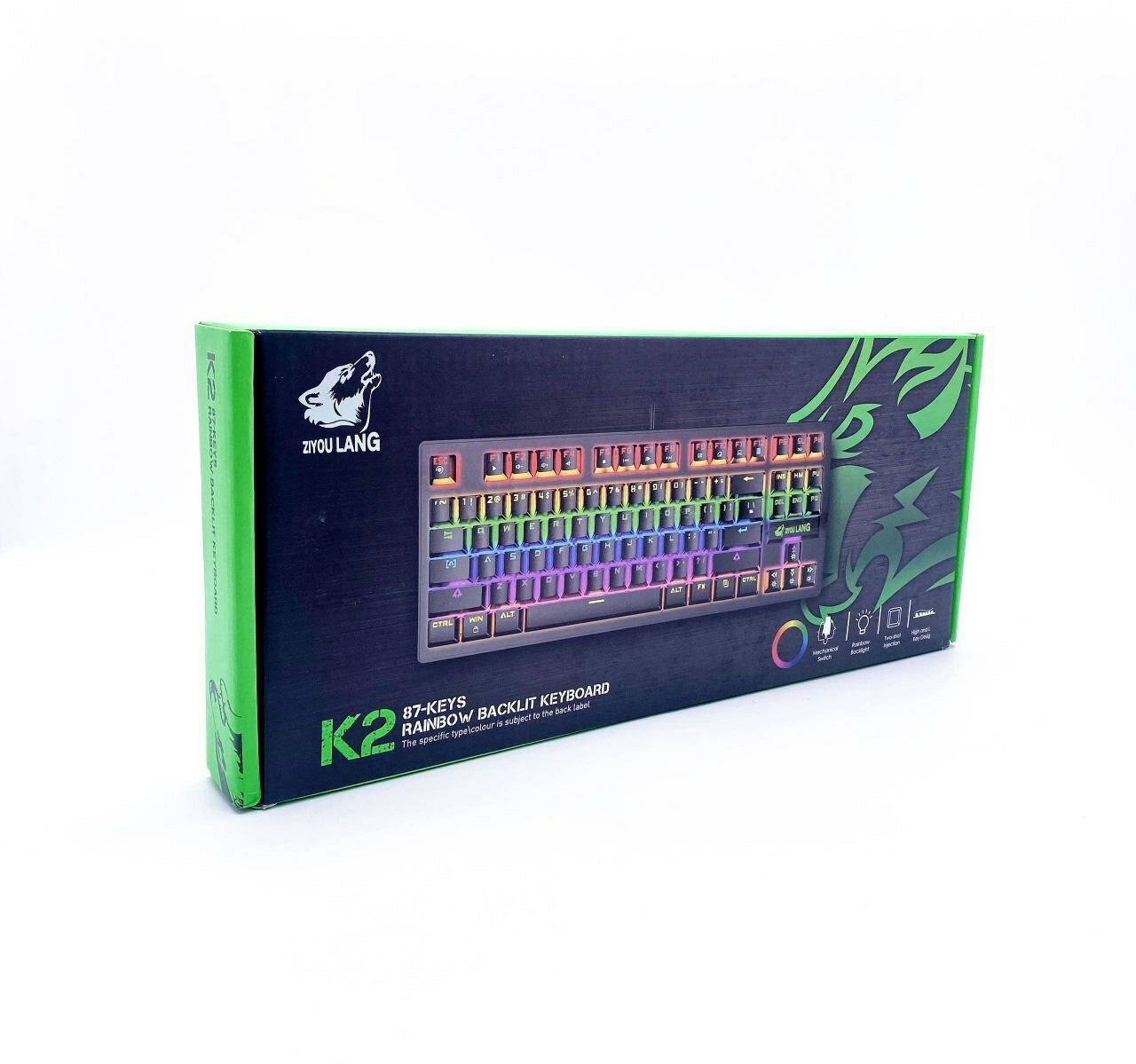 Клавиатура с подсветкой, для компьтера, быстрый отклик, Ziyoulang Mechanical RGB K2