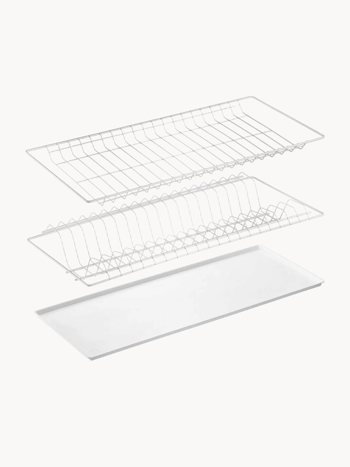 Сушилка для посуды с поддоном в шкаф, 600 мм, с рамкой, Белая