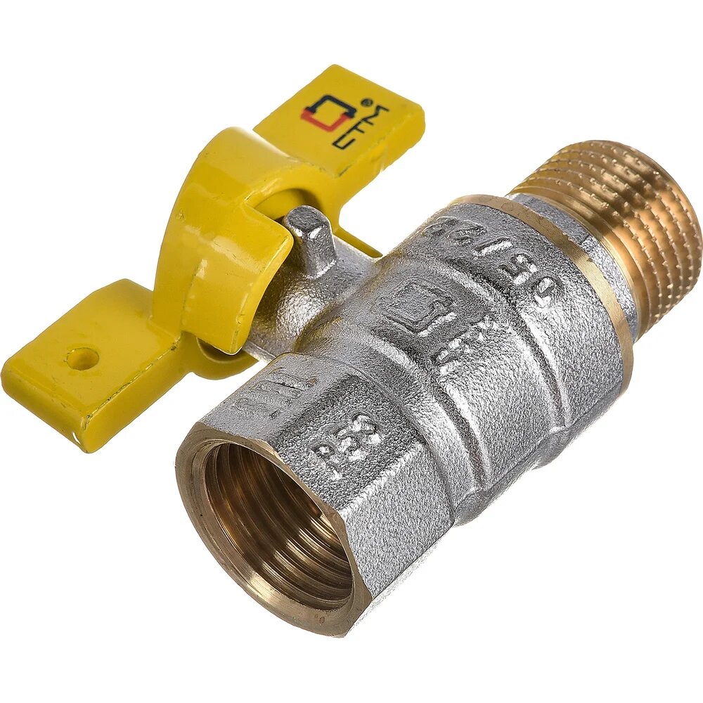Шаровой кран для газа СТМ ГАЗ 1/2", г/ш, бабочка CGFMB012 — фото 1
