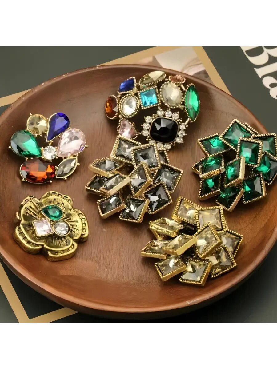 Набор дизайнерских пуговиц цветков — фото 1