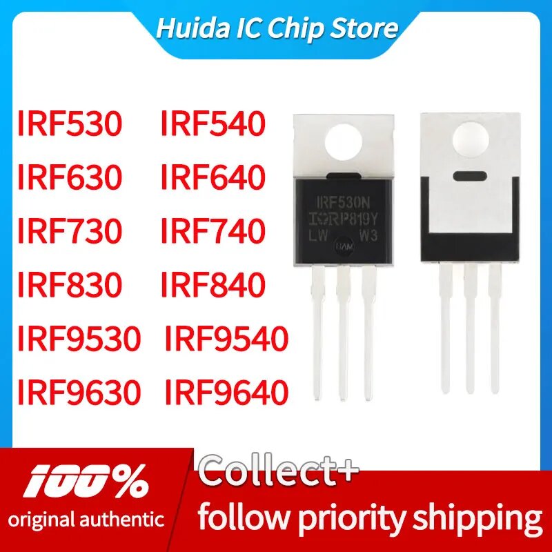 IRF530 IRF540 IRF630 IRF640 IRF730 IRF740 IRF830 IRF840 IRF9530 IRF9540 IRF9630 IRF9640 интегральные схемы, IRF830