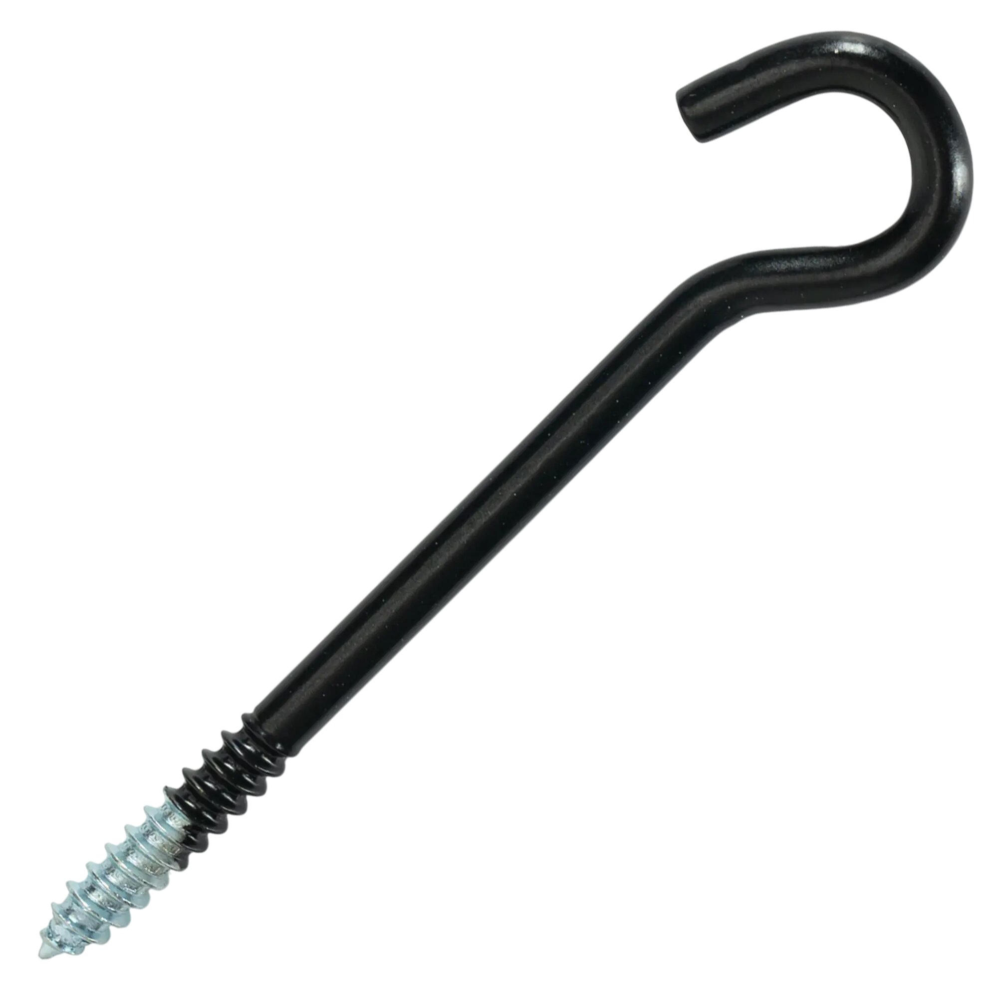 Шуруп-крюк RAL9005 8x100 мм сталь 2 шт.