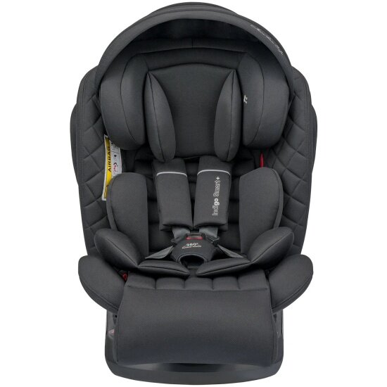 Картинки Автокресло Indigo SMART+ ISOFIX капюшон подножка группа 0+1+2+3 0-36 кг черный