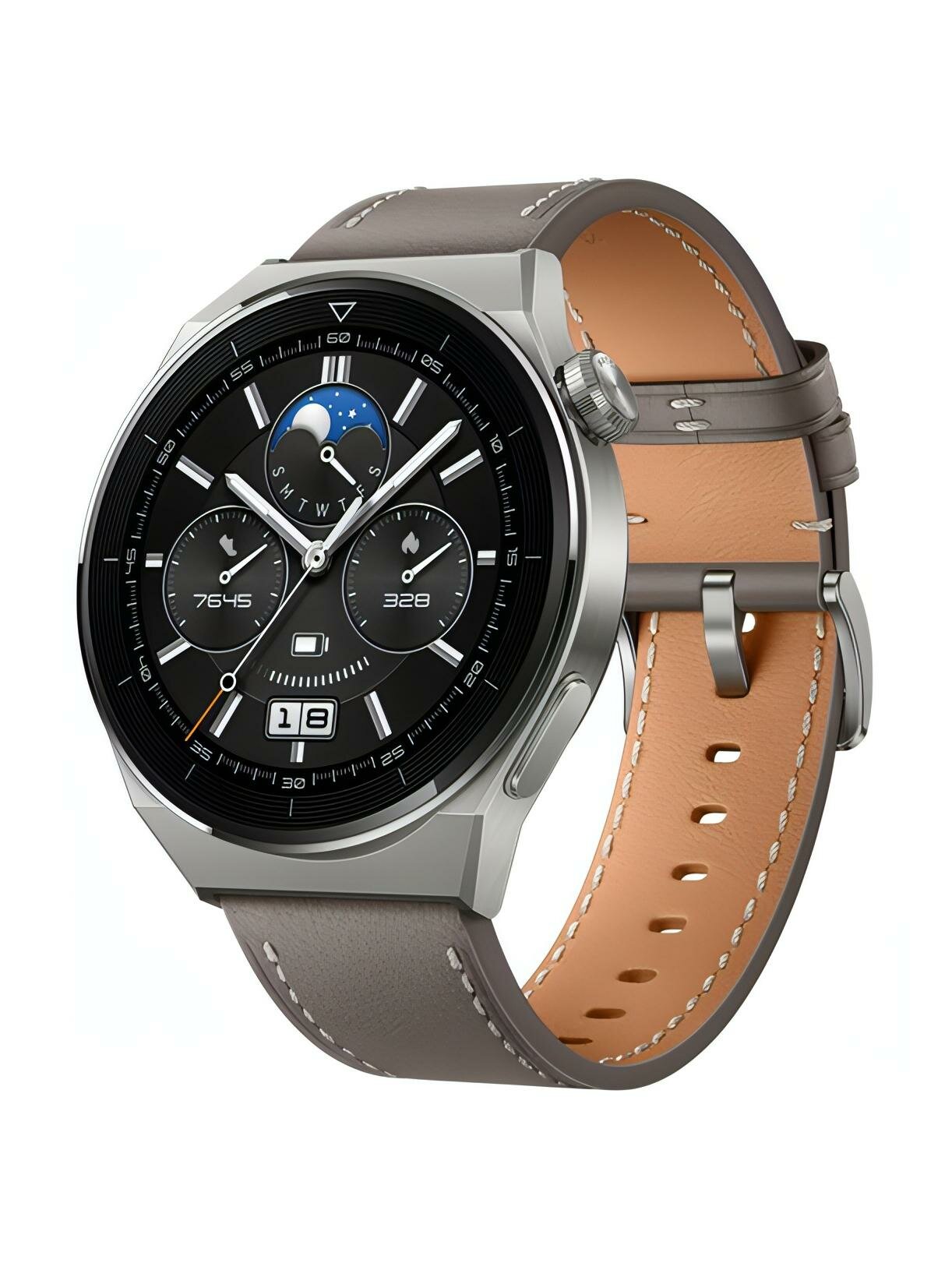 Смарт-часы HUAWEI GT 3 Pro Light Titanium Gray Leather (OND-B19) — фото 1