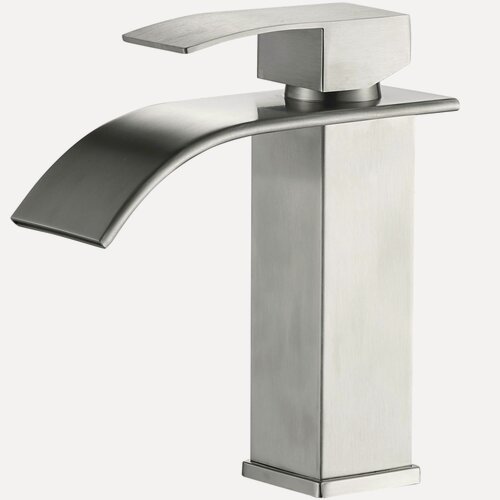 Изображение товара Смеситель монолитный для раковины из нержавеющей стали, кран для умывальника сатиновый HAIBA HB12815