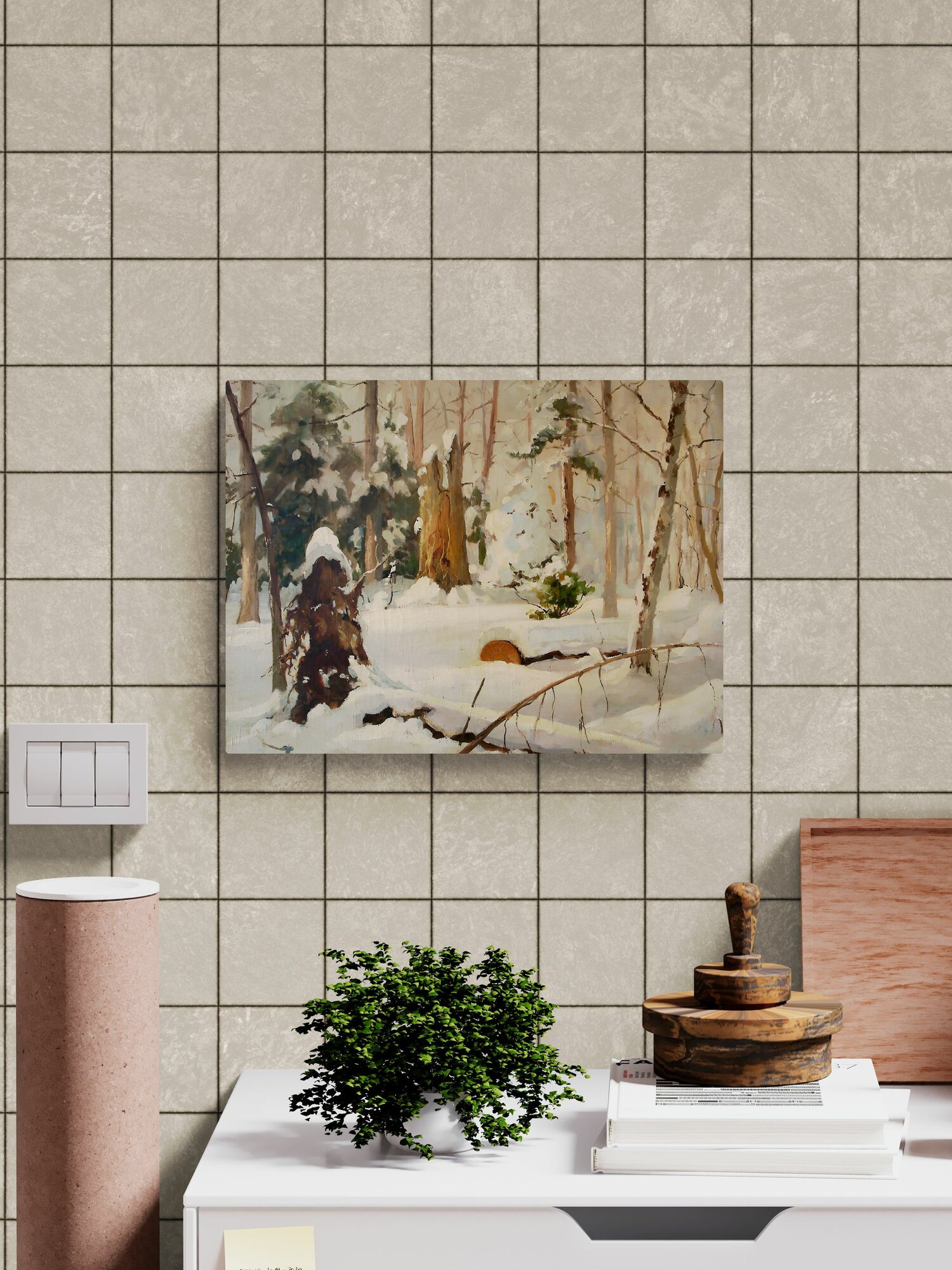 Крыжицкий Константин Яковлевич "Зимний лес" 40х30 см — фото 1