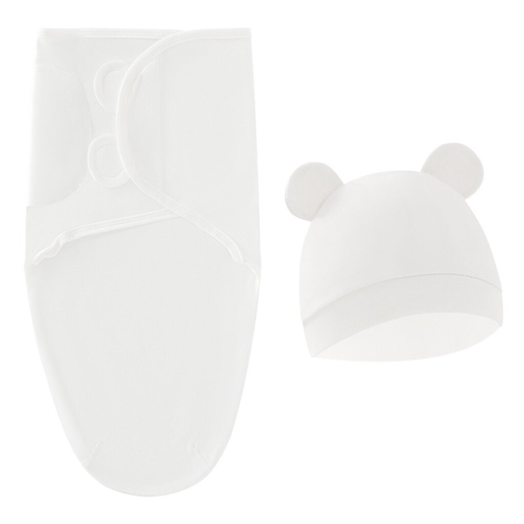 Baby Swaddle Sleep Sacks with Hat set Newborn Swaddle Sacks Ergonomic Baby Swaddles 0-3 Months Baby Sleep Sacks with Cap