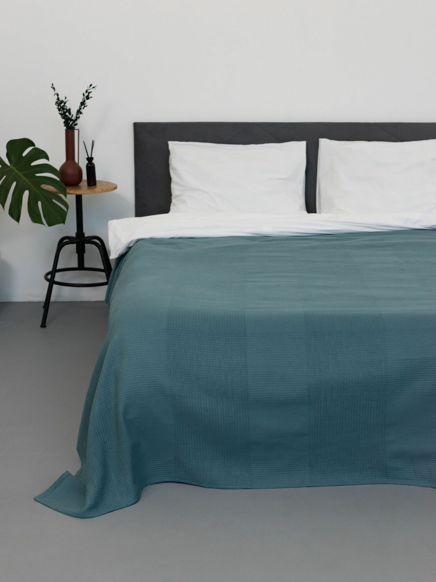 Покрывало на кровать диван 150х250 хлопок Индира/INDIRA Feresa Hygge, аналог Икеа — фото 1