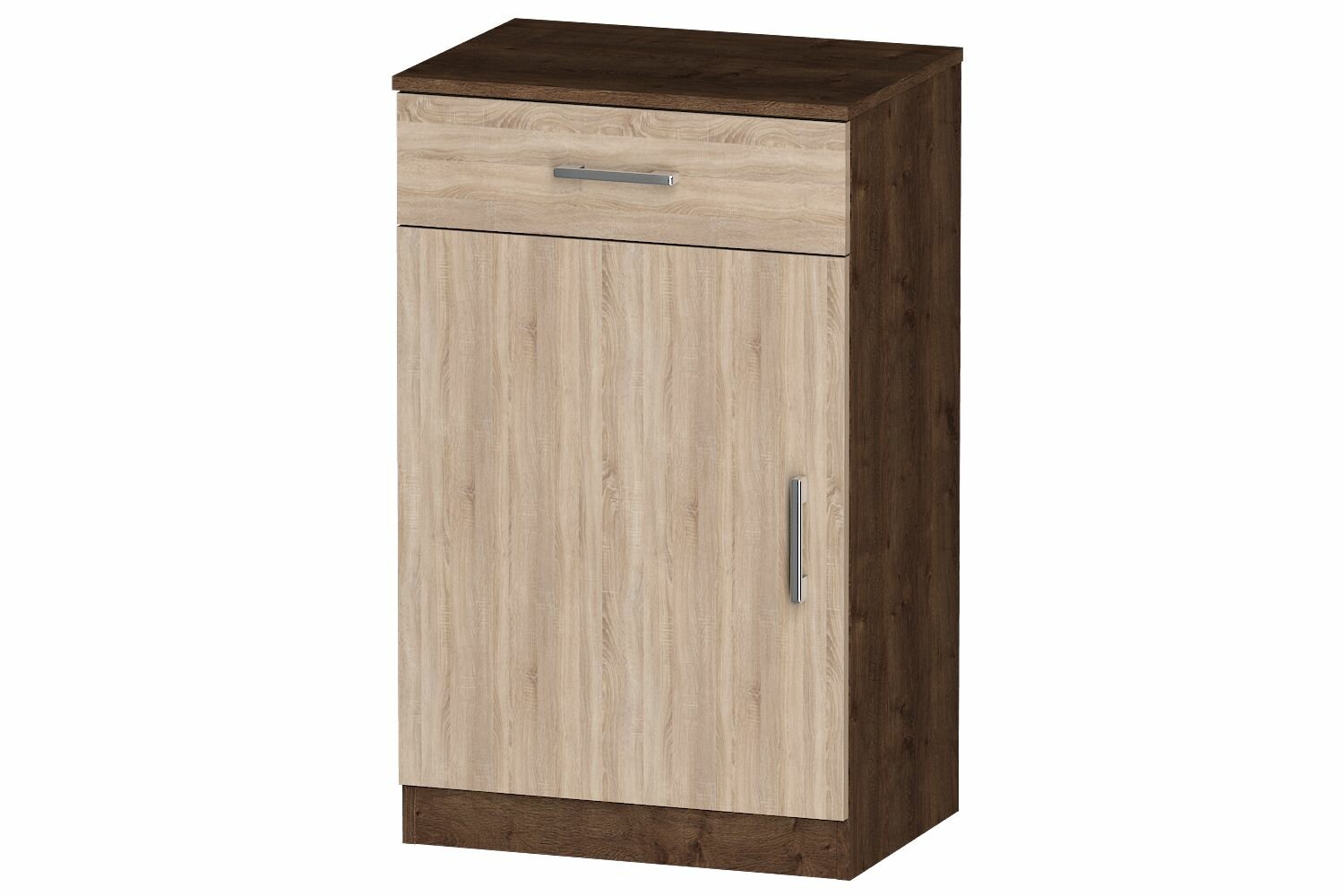 Тумба Лайф 55*40*90 (ящик+дверь) ЛТ-01 материал ЛДСП цвет Дуб экспрессив/Дуб сонома