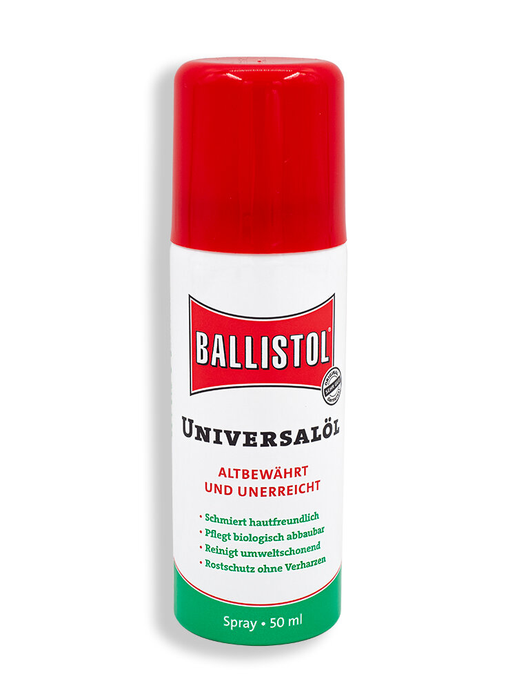Масло оружейное Ballistol универсальное для чистки и защиты оружия, спрей 50 мл — фото 1