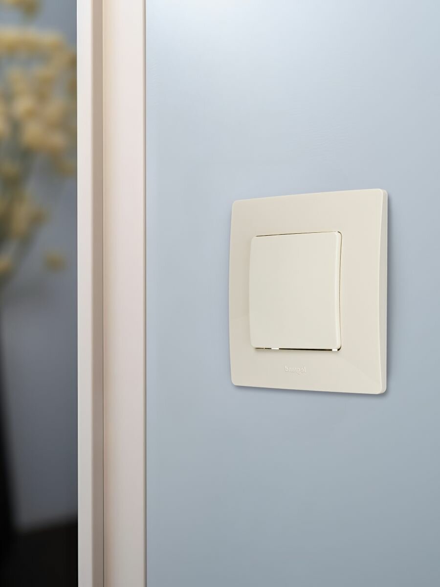 Беспроводной выключатель HiTE PRO LE-1 (цвет Слоновая кость, радиовыключатель с рамкой Legrand Etika) — фото 1