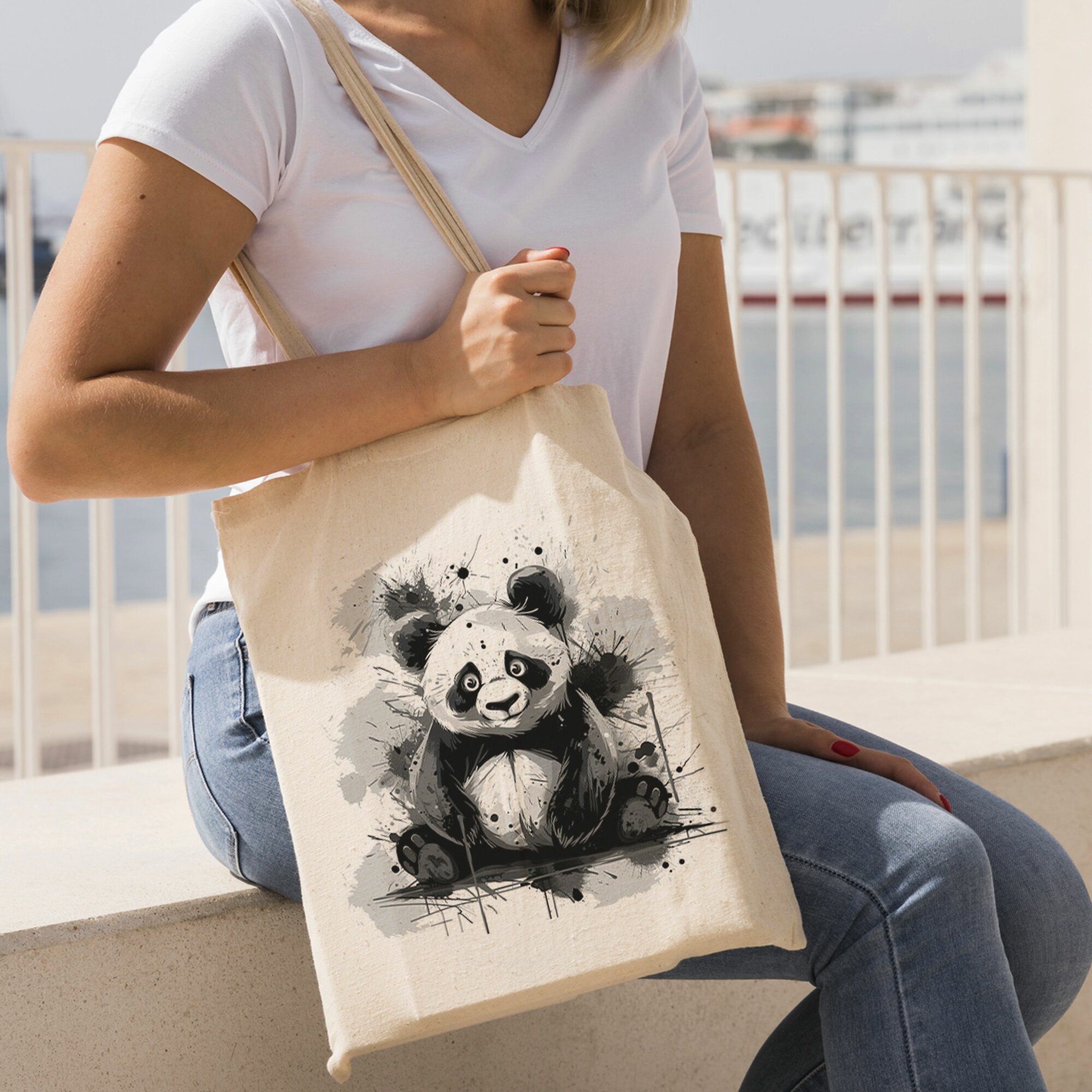 Сумка шоппер Gerasim, серый, черный, бежевый — фото 1