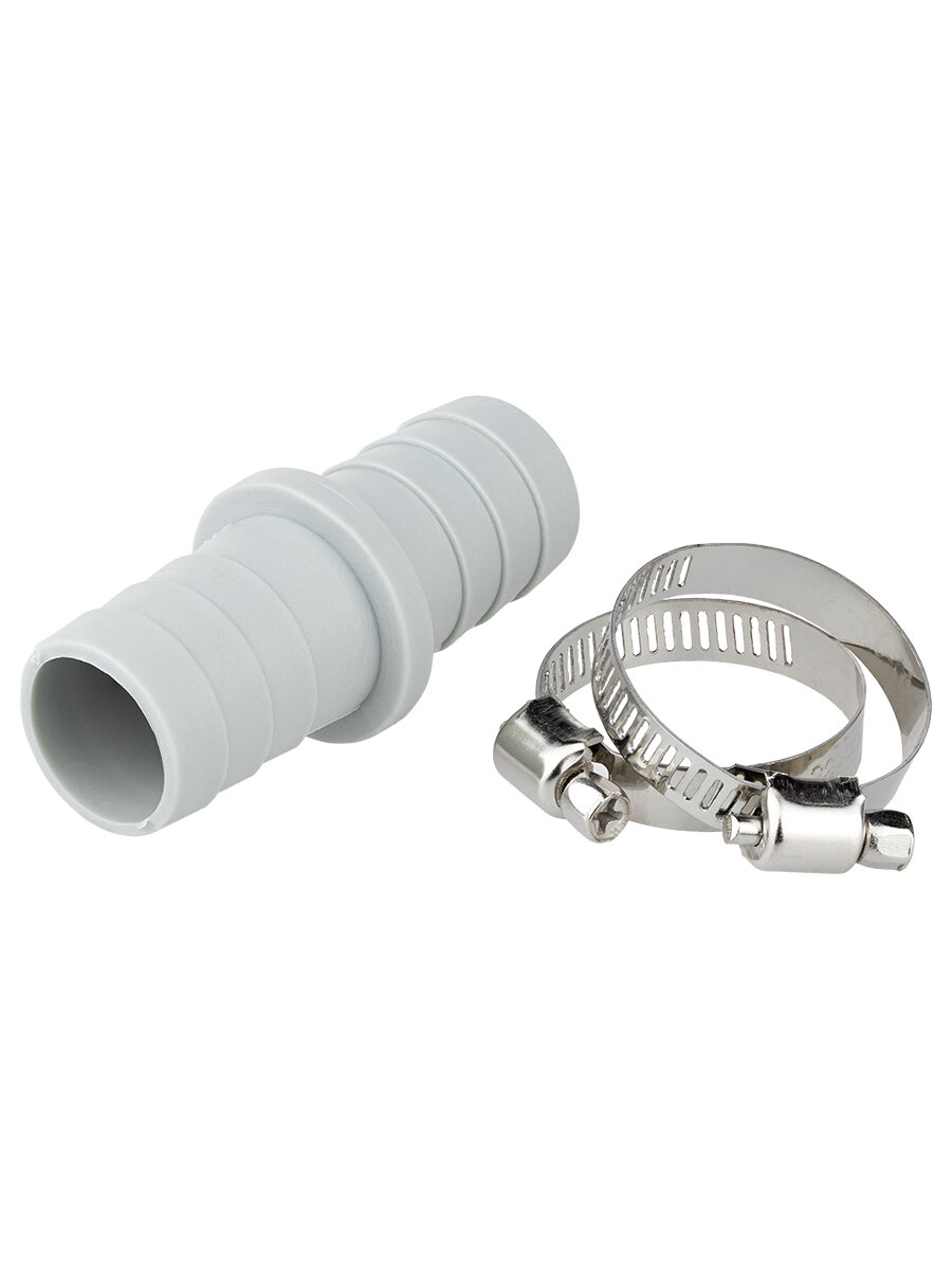 Соединитель поливочных шлангов 1" в комплекте с хомутами — фото 1