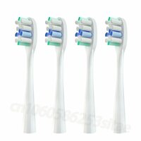 4 шт. для usmile насадки для электрических зубных щеток Y20 / Y1 / Y1S / U3 / U1 / U4 / P1 / P3 / P4 / U3S / P10 сменные насадки для щетки для взрослых с мягкой щетиной, 4PCS White