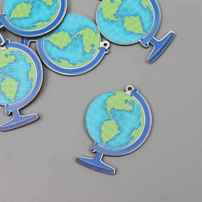 Декор для творчества Арт Узор Глобус, дерево, 4.5х3.3х0.3 см, 5 шт