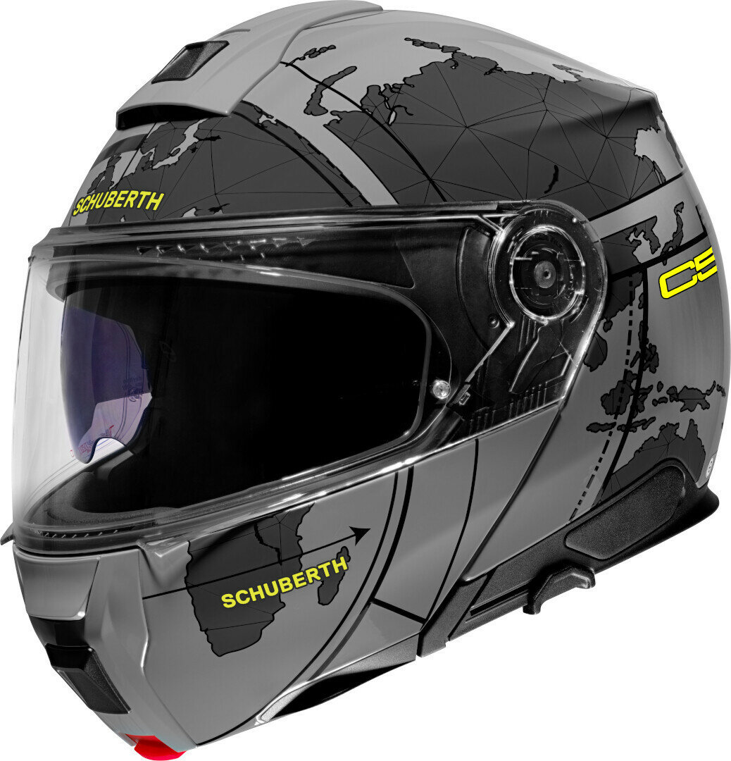 Мотошлем модуляр флип-ап Schuberth C5 Globe Grey серый-черный глянцевый размер М(57)