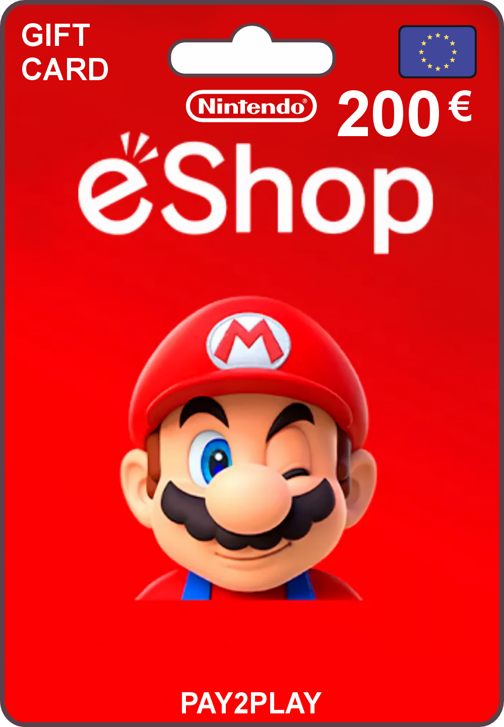 Пополнение Nintendo EShop 200 EUR / Европа / Код активации, Подарочная карта / Nintendo Gift Card Europe