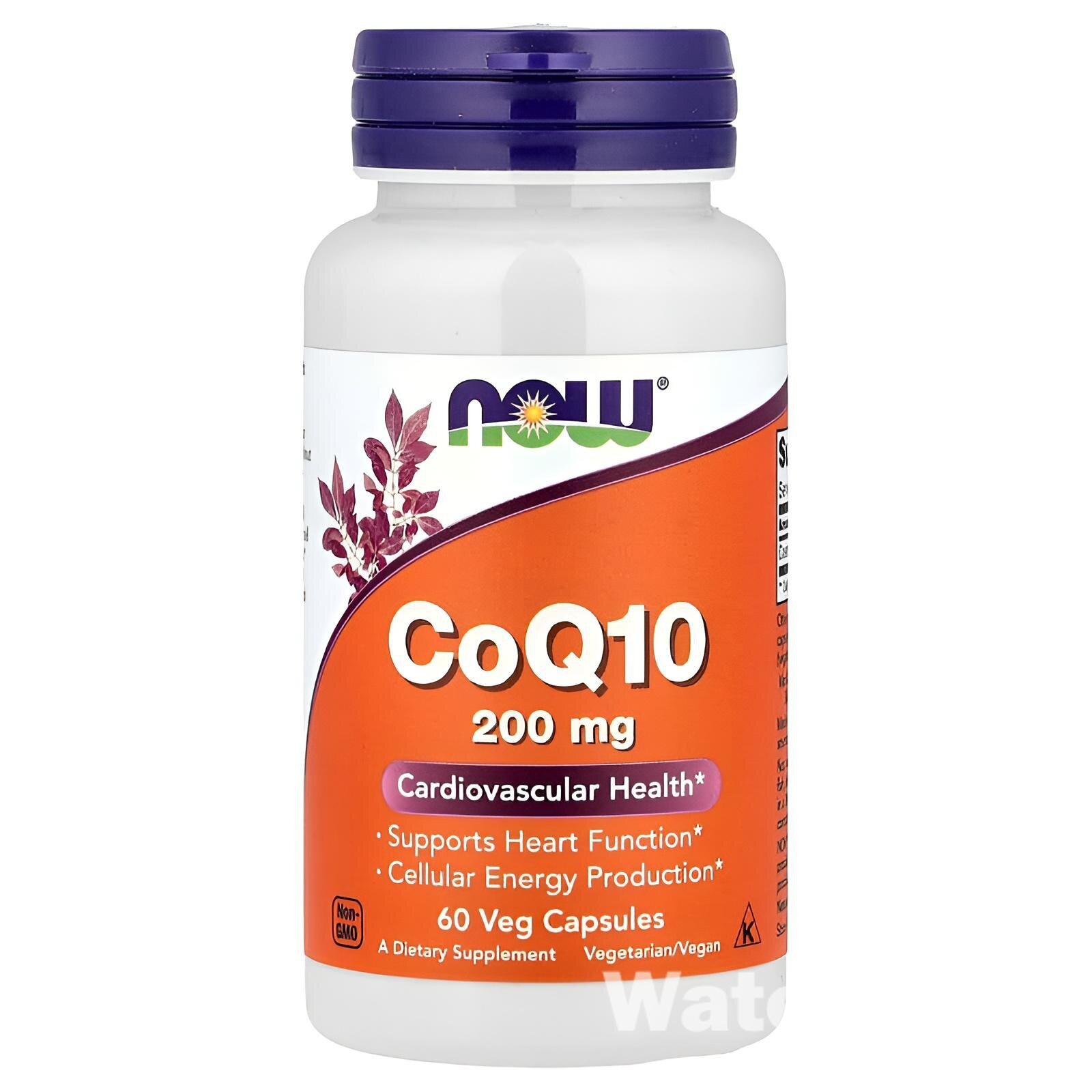 Коэнзим Now Foods, Q10, капсулы, 200мг, 60шт, без лактозы, без ГМО