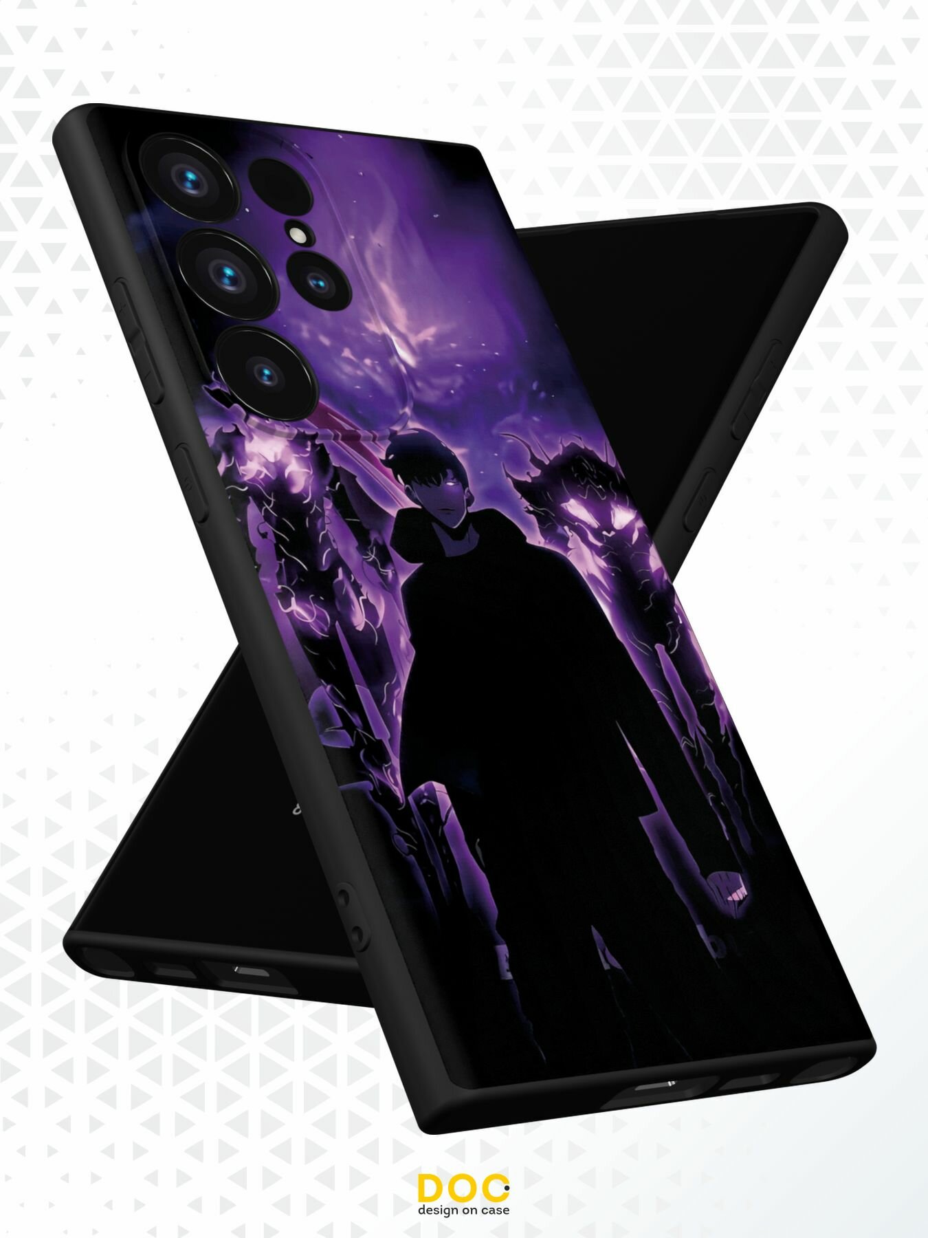 Силиконовый чехол DesignOnCase на Galaxy S23 Ultra, защита камеры, с принтом Поднятие уровня в одиночку — фото 1