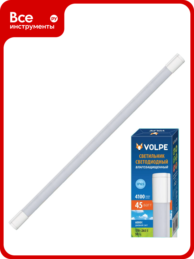 Накладной светодиодный светильник Volpe ULT-Q218 45W/DW IP65 WHITE UL-00002583
