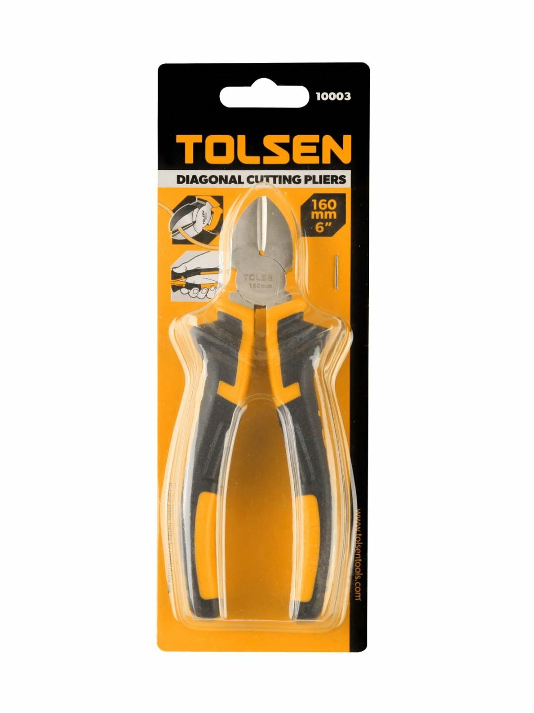 Кусачки TOLSEN боковые комбинированная рукоятка 160 мм 10003