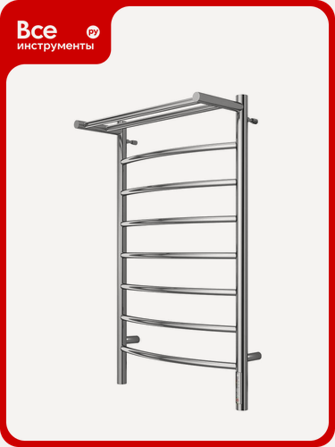 Изображение товара Полотенцесушитель Terminus Классик с полкой П8 500x850, электрический, из нержавеющей стали, с таймером
