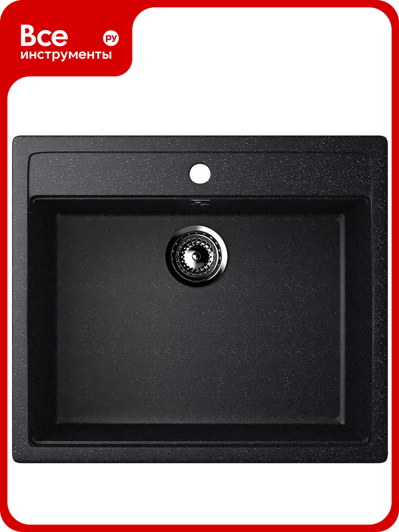 Кухонная мойка ULGRAN U-104 черный U-104-308