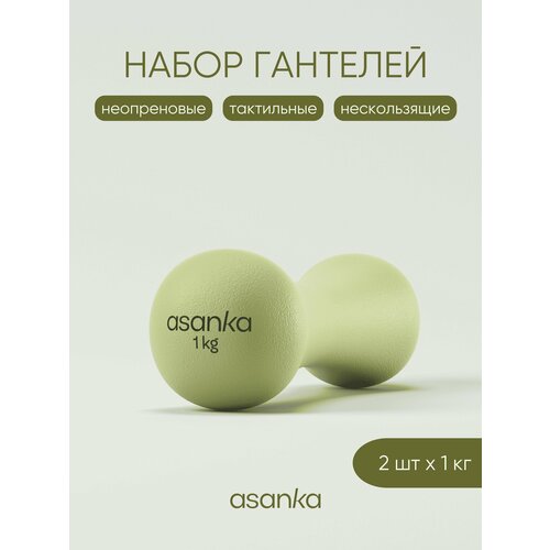 Гантели 1 кг для спорта и фитнеса asanka 2 шт