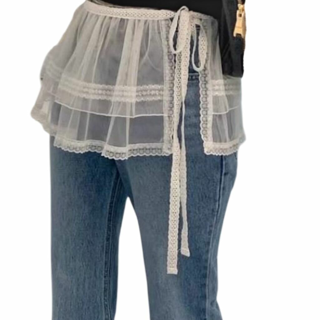 Уникальная кружевная юбка с сеткой