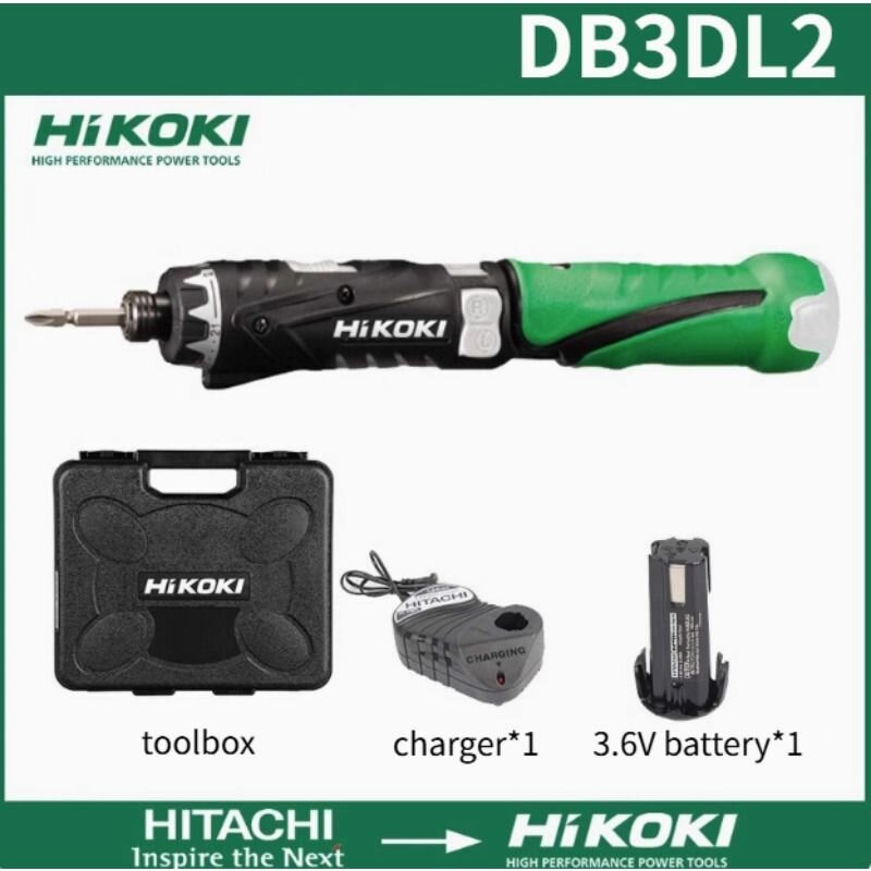 HiKOKI DB3DL2 3.6V Беспроводная дрель-шуруповерт 5 нм с литиевой батареей перезаряжаемая отвертка складная электрическая дрель