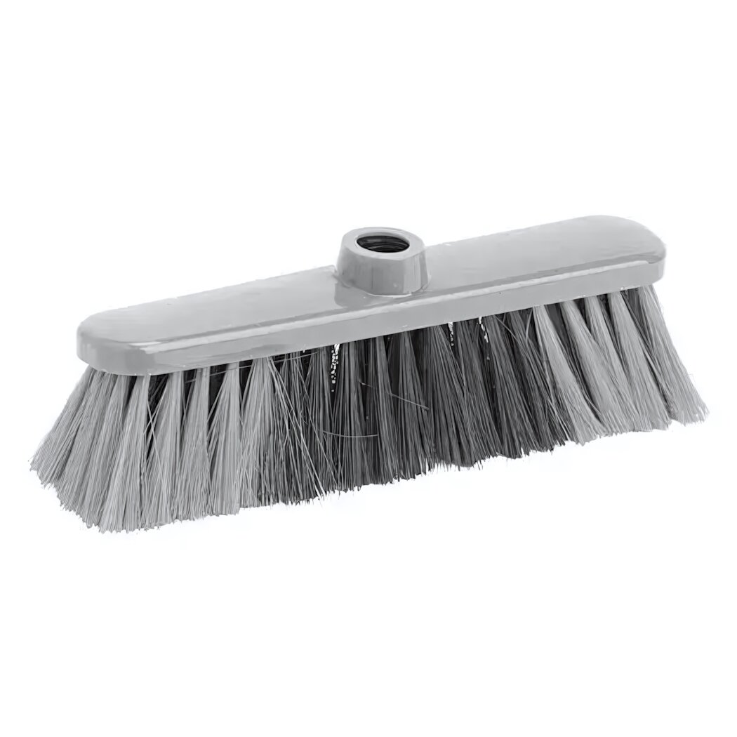 Щетка для пола «люкс» с длинной ручкой 8х6х28см износостойкий ворс цвет серый