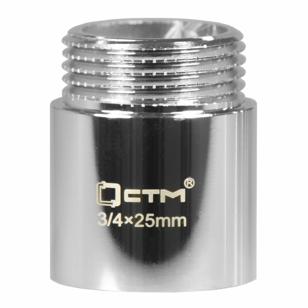 Удлинитель труб 3/4" латунный внутренняя-наружная резьба x 25 мм CTM — фото 1