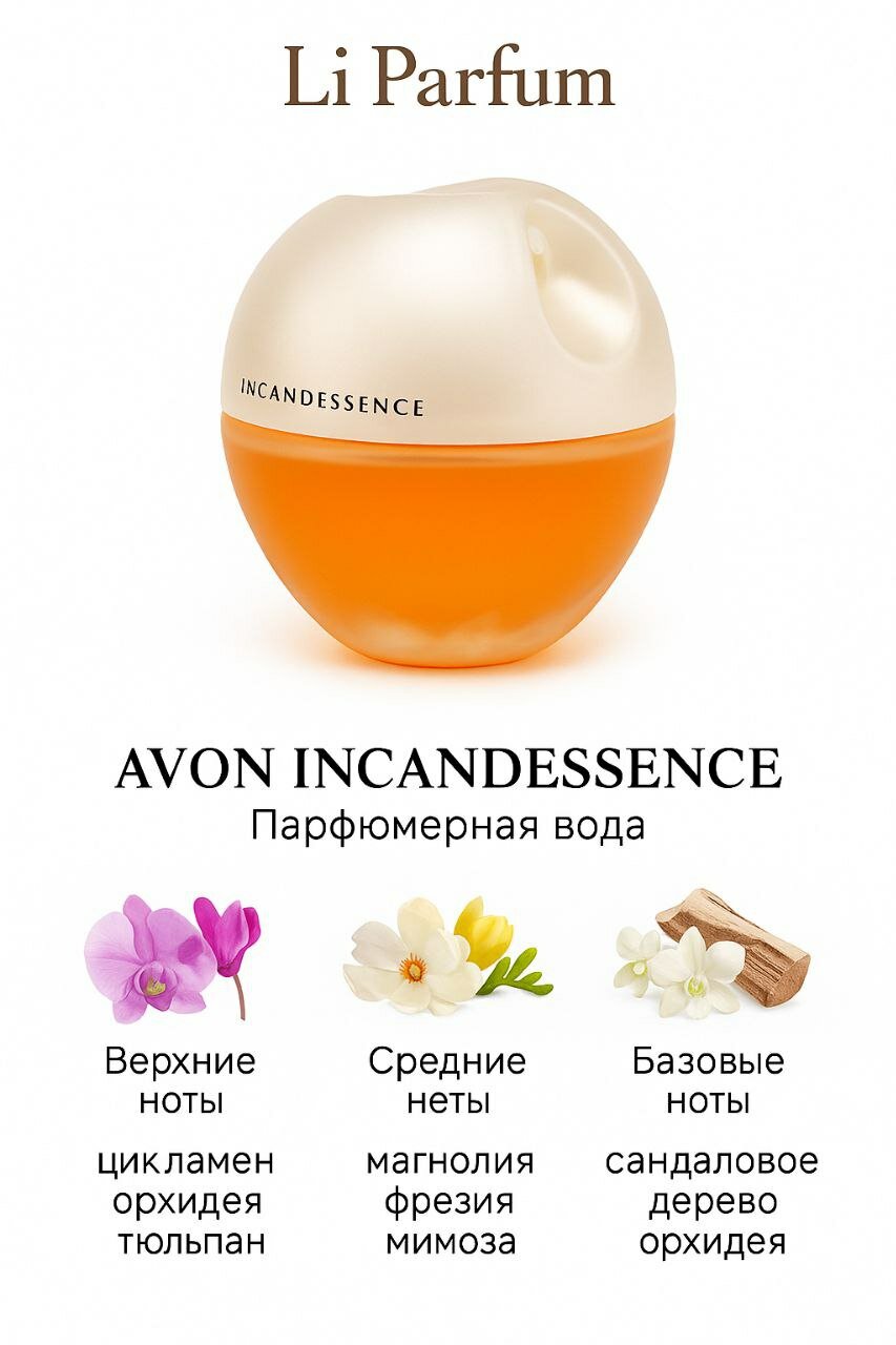 Духи Avon Incandessense "Лотос", для женщин, перезаполняемые, 50мл