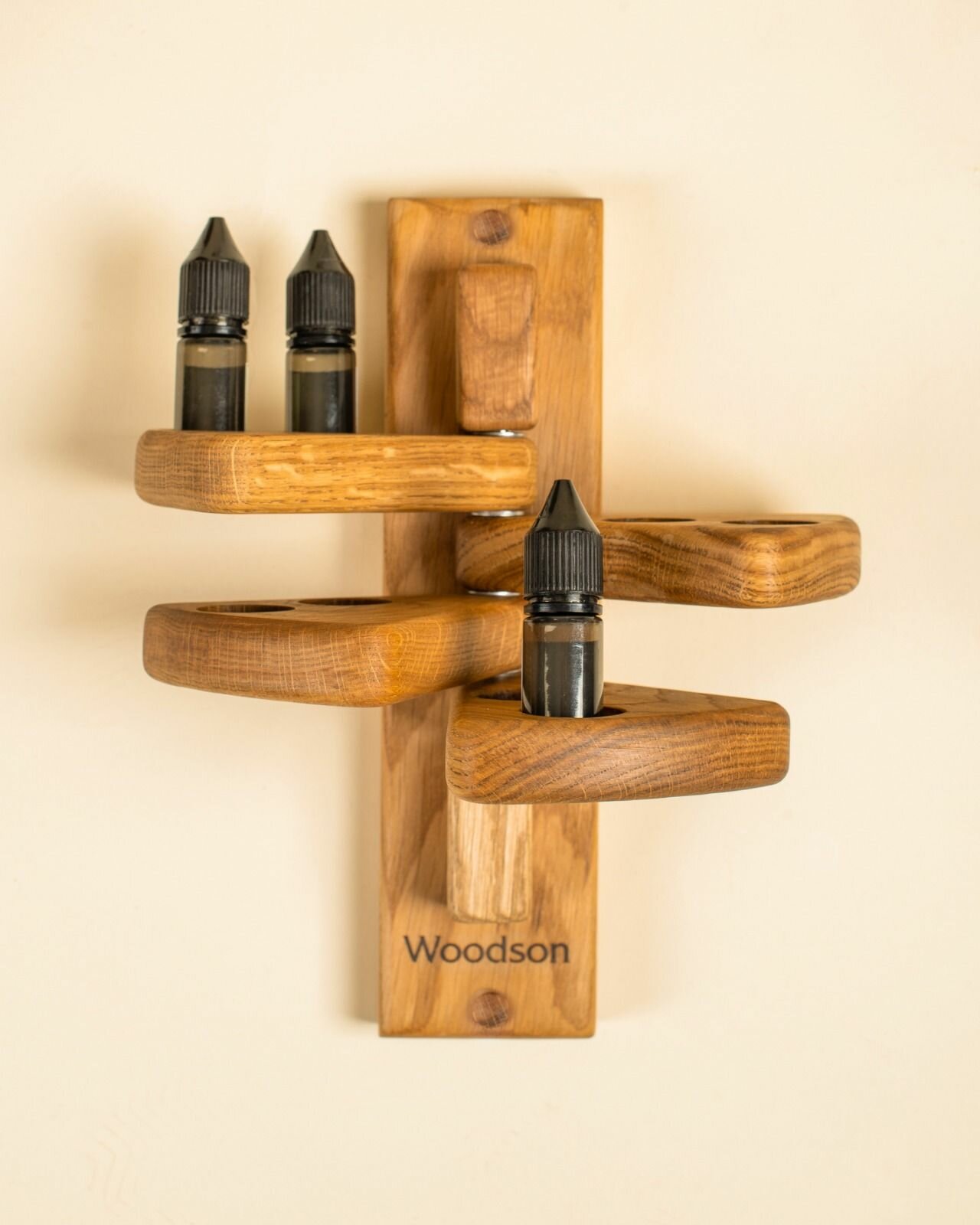 Полка для масел Woodson "Эдельвейс", дуб, бежевый, 26х13х14 см — фото 1