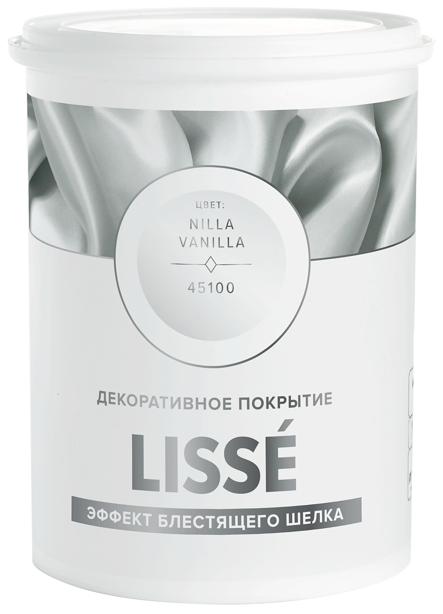 Декоративное покрытие Vincent Decor / Винсент Декор Lissé с эффектом блестящего шелка шелковисто-глянцевое на акриловой основе 1л / лакокрасочные материалы