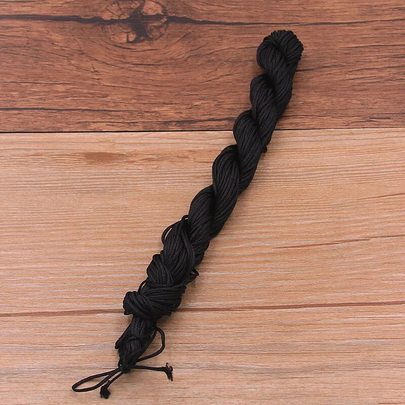 2 шт./лот 25 цветов нейлоновый шнур для макраме PULCHRITUDE 24Meter x 1mm Черный