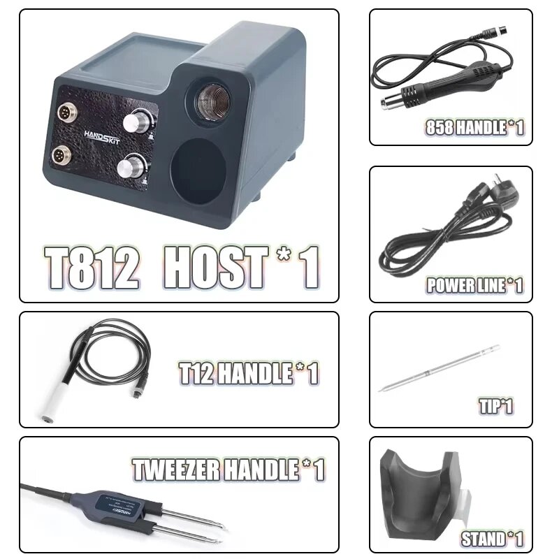 Handskit T12, Коричневый, EU Plug 220V