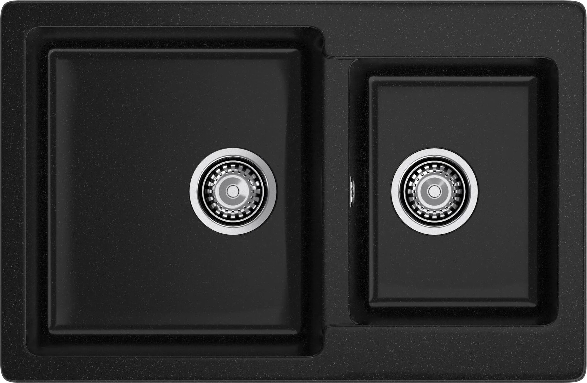 Мойка GRANFEST GF-P980KL 2 чаши+крыло 980х510мм (черный-308)