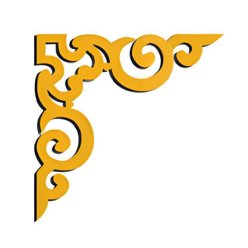 Modern acrylic wall decor for home spaces with waterproof and aesthetic touch gold