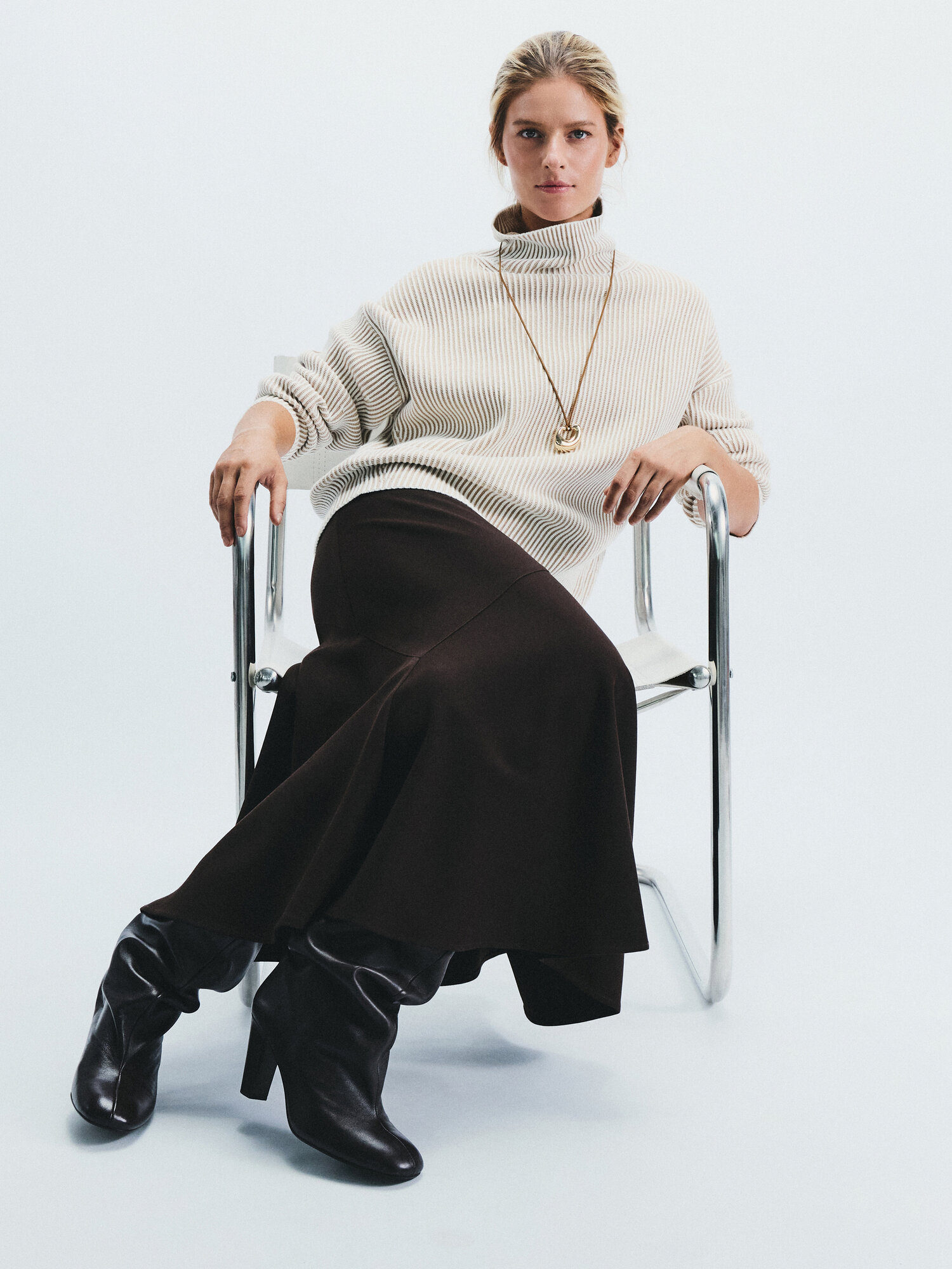 Юбка Zarina размер M (RU 46) темно-коричневый