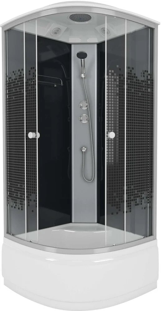 Душевая кабина Niagara NG-7508-14 BLACK с высоким поддоном с сиденьем