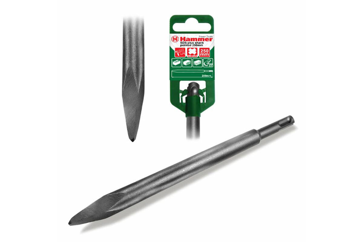 Hammer H30777 Пика Hammerflex 201-301 DR CH SDS+ shank pointed 250 мм